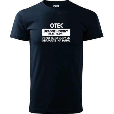 Otec uradne hodiny tričko Tmavomodrá