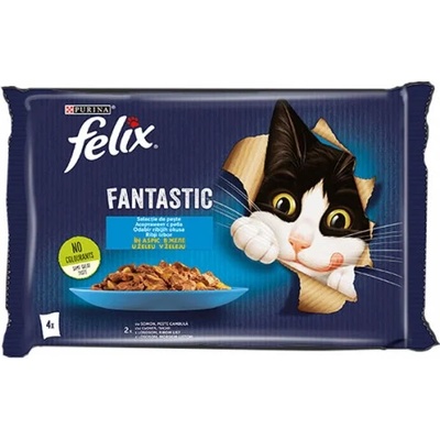 Котешка храна Felix Асортимент с риба Fantastic 4*85гр
