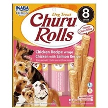 Churu Dog Rolls Chicken with Salmon wraps 8 x 12 g