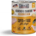 MAC's dog chicken - Пълноценна консервирана храна за кучета, без зърно, с пилешко месо и боровинки