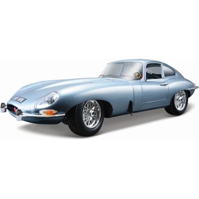 Bburago Gold Jaguar E Coupe strieborné 1:18