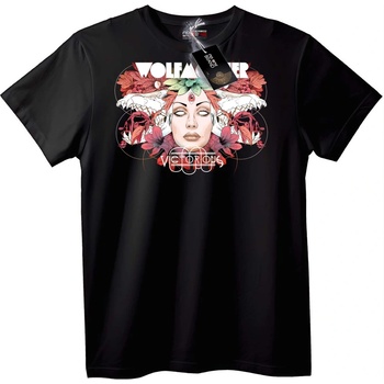 NOONEBRAND Тениска Вълча Сила Победоносна - 2XL, Black