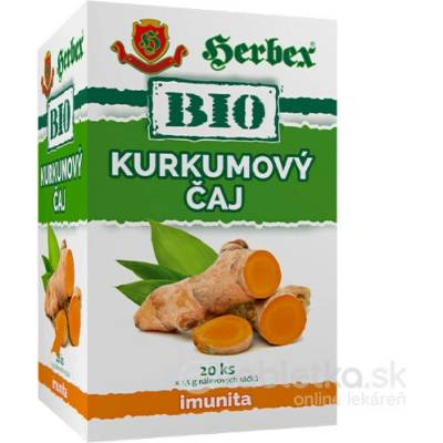 Herbex Bio kurkumový bilinný čaj 20 x 1,5 g