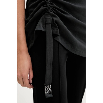 HUGO Памучна тениска hugo дамска в черно 50542762 (50542762)