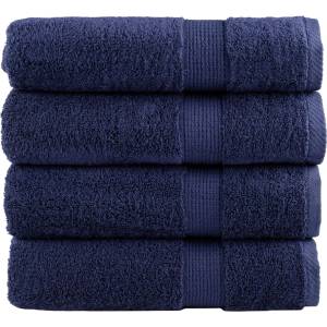 vidaXL Премиум кърпи за ръце SOLUND 4 бр. тъмносини 50x100 см 600 г/м2 (137258)