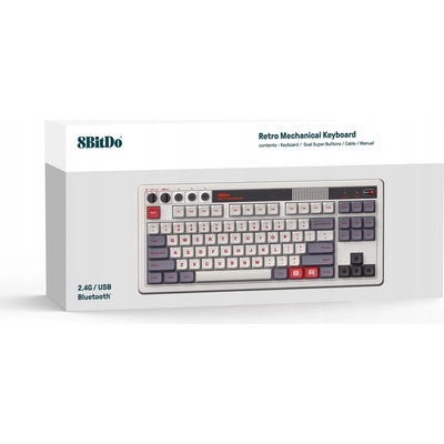 8BitDo Retro Mechanical Keyboard N Edition + Dual Super Buttons 6922621504290