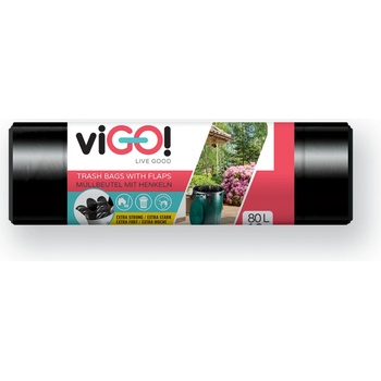 Vigo pytle s uchy LDPE 80 l 31 µm 10ks černé