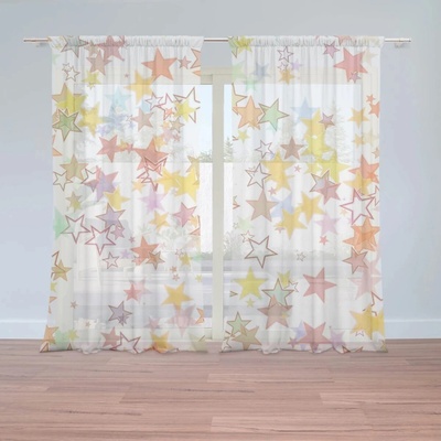 Sablio Záclony Hviezdičky: 2ks 150x250cm