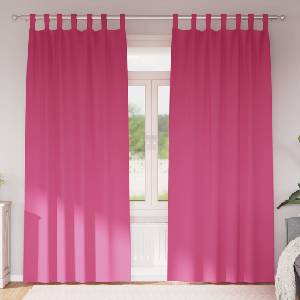 Pure Line Home Плътни завеси в цвят фуксия с текстилни гайки (уши), 2 бр. , 140 x 260 см