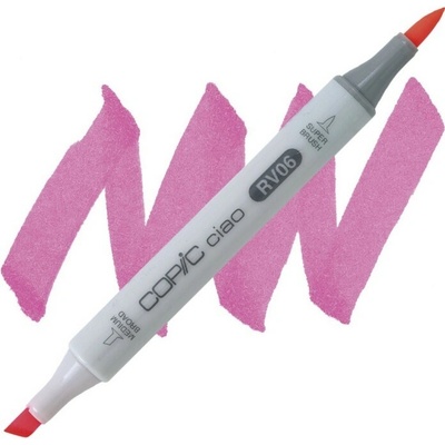Lihová fixa COPIC Ciao oboustranná Brush & Chisel, Cerise (RV06)