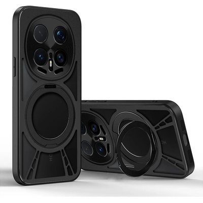 Huawei Магнитен калъф за Honor Magic8 Pro 5G с Въртяща се Стойка - PC+Силикон+Метал, Отверстия за охлаждане, Вкл. Протектор - 2 Цвята