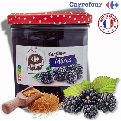 Carrefour Džem ostružinový se třtinovým cukrem 370 g