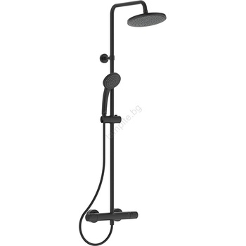 Ideal Standard A7545XG - Комплект за душ с термостатичен смесител CERATHERM T25 в матово черно (IS0022)