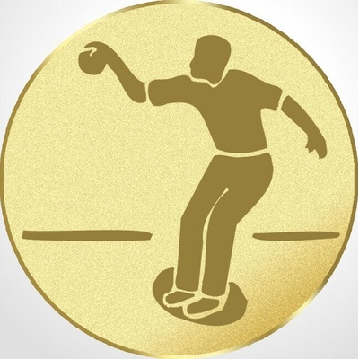 D1-14B/G Emblém pr.25mm petanque zlatý 2,5 cm