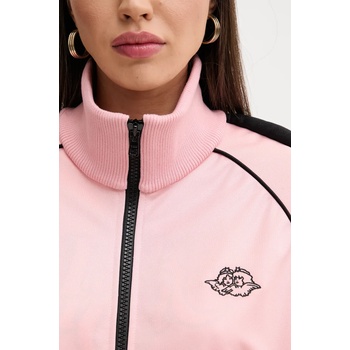 Fiorucci Суичър Fiorucci Puffy Piping Angel Track Sweatshirt в розово с апликация U02SPSZI270PL01PN02 (U02SPSZI270PL01PN02)