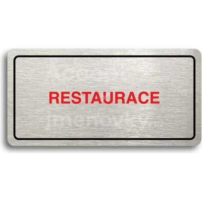 ACCEPT Piktogram RESTAURACE - stříbrná tabulka - barevný tisk