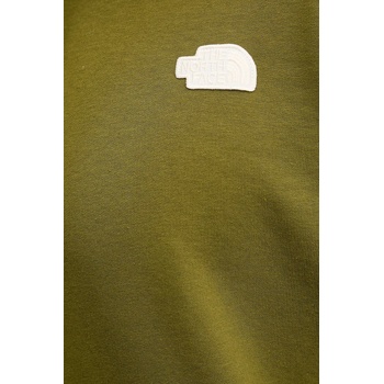 The North Face Суичър The North Face Terry Relaxed мъжки в зелено с качулка с изчистен дизайн NF0A8C2BPIB1 (NF0A8C2BPIB1)