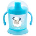Canpol babies Неразливаща се чаша с твърд накрайник и капаче Canpol - Bunny and Company, 200 ml, Синя (31/300_blu)
