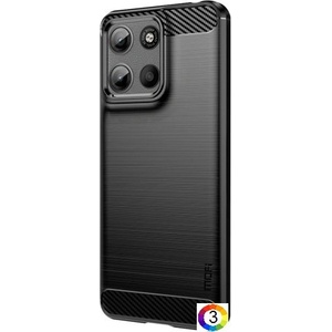 Motorola Moto G15 4G / G15 Power 4G Удароустойчив Carbon Fiber Калъф и Протектор