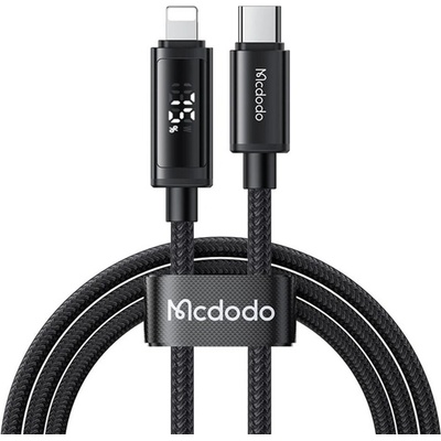 Mcdodo CA-7990 USB-C na Lightning, dvojitý LED displej 36 W rychlé nabíjení 1,2m černý