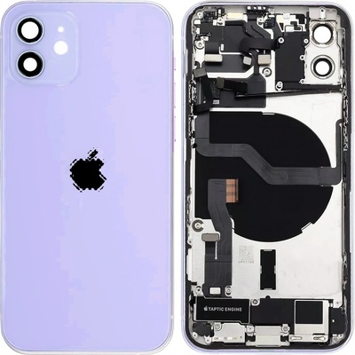 Kryt Apple iPhone 12 Zadní Housing s Malými Díly fialový