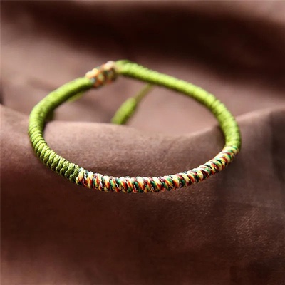 BudNej tibetský náramek pro štěstí zelený MN1928
