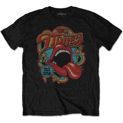 The Rolling Stones Tričko Retro 70s Vibe Black