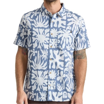 Roark Мъжка риза с копчета Roark Journey S/S Woven Shirt - Neptune (033-3047-0111)