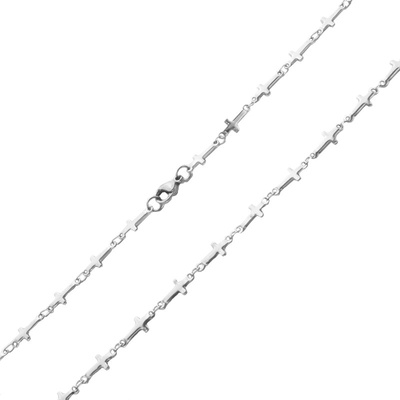 BM Jewellery Řetízek s křížky z chirurgické oceli S811100