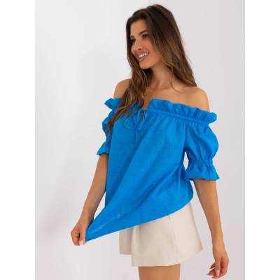 Blouse LK BZ 509355.68P blue svetlomodrá