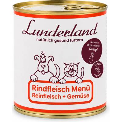 Lunderland pro psy Hovězí s rýží a zeleninou BOOS 800 g