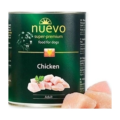 nuevo - консервирана храна за куче с пилешко, 800гр
