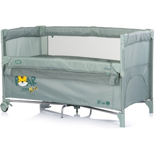 Chipolino Бебешка кошара с падаща страна Chipolino - Релакс, тигър, матча (KOSIRE269MA) - ozone