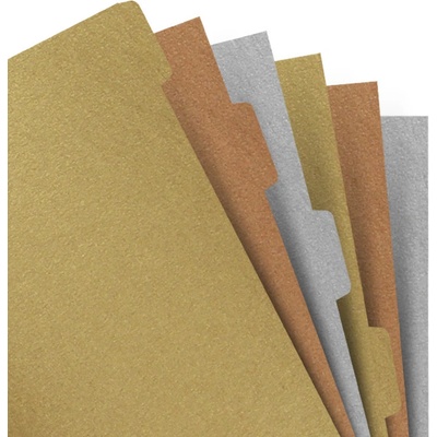 Filofax Náplň, Osobní, krajové výřezy čisté, 6 záložek, mix barev metallic (3 barvy)