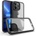 DEVIA Crystal Shockproof Case - хибриден удароустойчив кейс за iPhone 14 (черен-прозрачен)