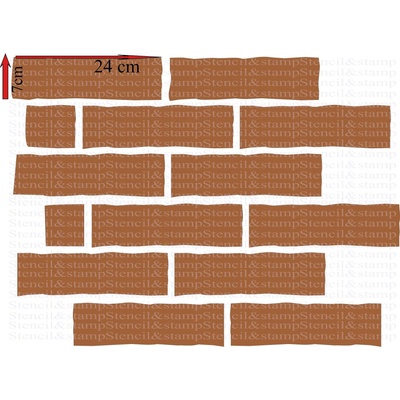 Stenci Bricks, standard, template, for wall, 12800, Reusable stencil
