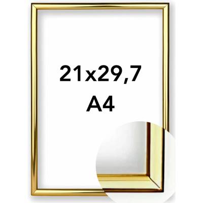 Fotorámeček BF Rozměr: A4 - 21 x 29,7 cm, Barva: Zlatá, Typ zasklení: Sklo