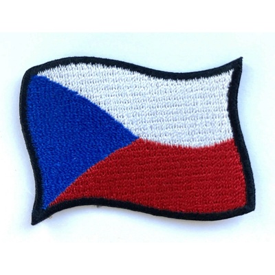 VLAJKY.eu Nášivka vlajka ČR vlající 40 x 50 mm