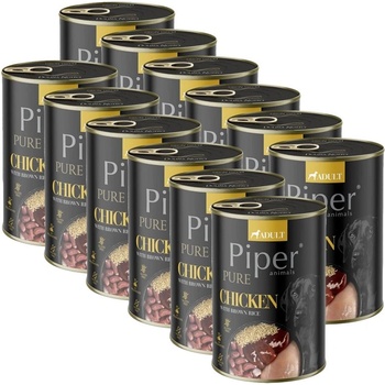 Dolina Noteci Консерва Piper Pure пиле и кафяв ориз 12 x 400 г