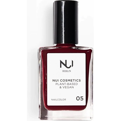 Nui Cosmetics Přírodní lak na nehty 05 Dark Red 14 ml
