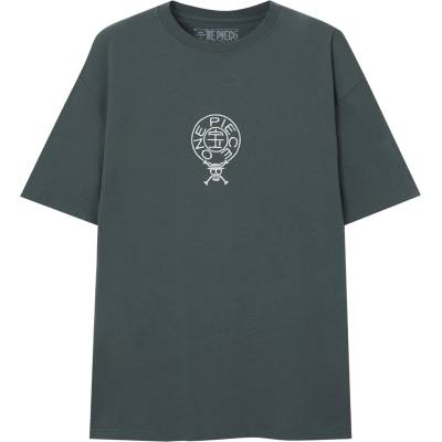 Pull&Bear Тениска 'MC ONE PIECE' зелено, размер XS