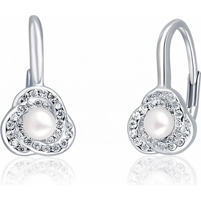 JwL Luxury Pearls Úchvatné stříbrné s perlou a zirkony JL0642
