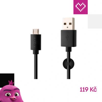 Fixed FIXD-UM-BK USB-A na micro USB, 20 W, 1m, černý