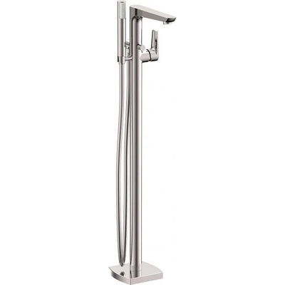 Inter Ceramic Стоящ смесител за вана ICL 8214C, Inter Ceramic, месинг, хром, подово захранване, с шлаух и слушалка, 94.8x15.5см (8214C)