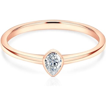 Image 1 of SAVICKI Годежен пръстен Pure: розово злато, диамант с шлифовка