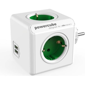 allocacoc PowerCube Original 4 Plug + 2 USB (1202GN)