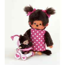 MONCHHICHI Mončiči set s kočárkem 20 cm