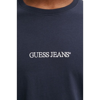 Guess Jeans Памучна тениска Guess Jeans в тъмносиньо с апликация M4YI52 K8HM0 (M4YI52.K8HM0)