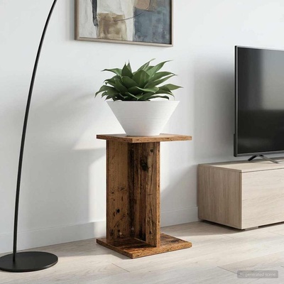 vidaXL Стойка за растения 2 бр. Старо дърво 25 x 25, 5 x 40, 5 см (899687)
