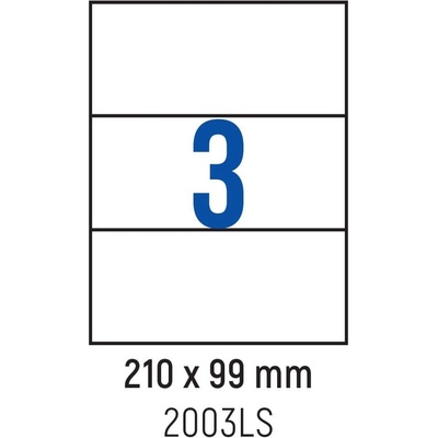 Spree Етикети лепящи 3 бр. , 210.0x99.0 мм, 100 л. , A4 (3800884029824)